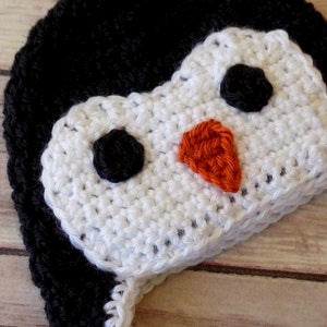 Baby Penguin Hat, Baby Penguin Beanie, Animal Hat for Babies, Photography Prop, Baby Animal Hat, Baby Penguin Crochet Hat, Penguin Hat image 4