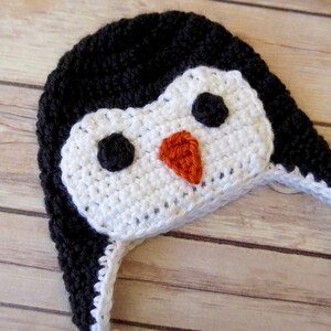 Baby Penguin Hat, Baby Penguin Beanie, Animal Hat for Babies, Photography Prop, Baby Animal Hat, Baby Penguin Crochet Hat, Penguin Hat image 3