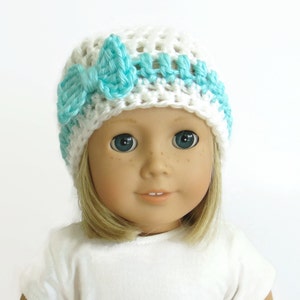 AG Doll Hat 18 Inch doll clothes Bow Beanie image 2