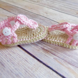 Baby Sandals, Crochet Baby Shoes, Summer Baby Shoes, Photography Prop image 3