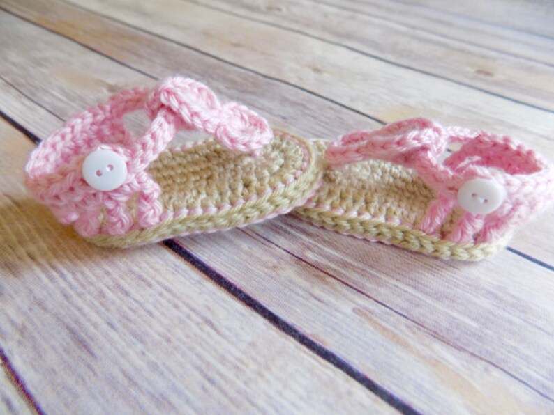 Baby Sandals, Crochet Baby Shoes, Summer Baby Shoes, Photography Prop image 3