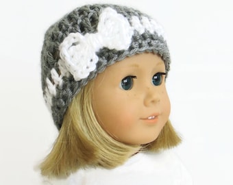 Gray Doll Hat - 18 Inch Doll Hat - AG Doll Clothes