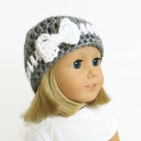 Gray Doll Hat - 18 Inch Doll Hat - AG Doll Clothes