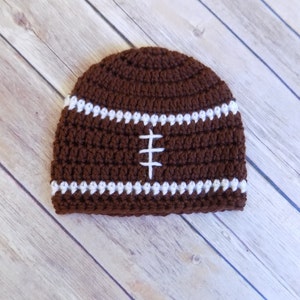 Baby Football Hat, Football Beanie, Sports Hat, Baby Boy Beanie, Crochet, Knit, Football Season image 1