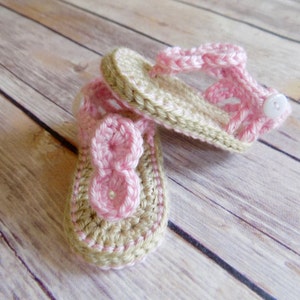 Baby Sandals, Crochet Baby Shoes, Summer Baby Shoes, Photography Prop image 2