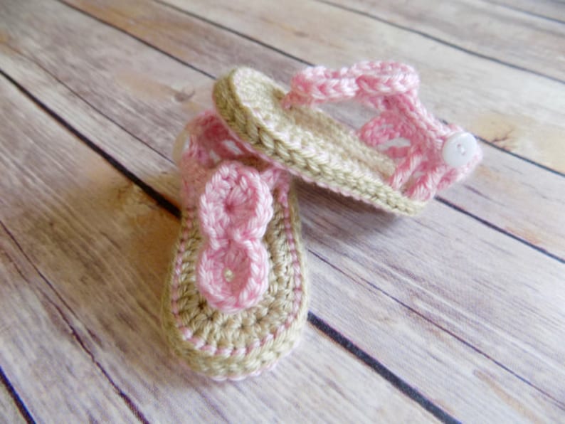 Baby Sandals, Crochet Baby Shoes, Summer Baby Shoes, Photography Prop image 2