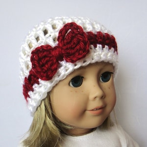 Gehäkelte Puppen Mütze - Strickschleife Beanie - 45cm Puppenkleidung
