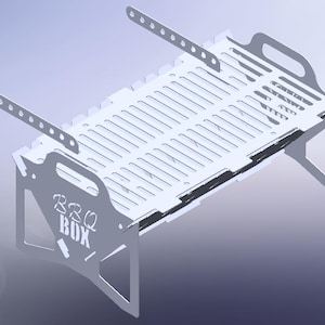 BBQ Grill Pläne | Digitaler Download Blech Grill Design | Tragbare Feuerstelle & Grill Combo | CAD Dateien für CNC oder Laser Cut
