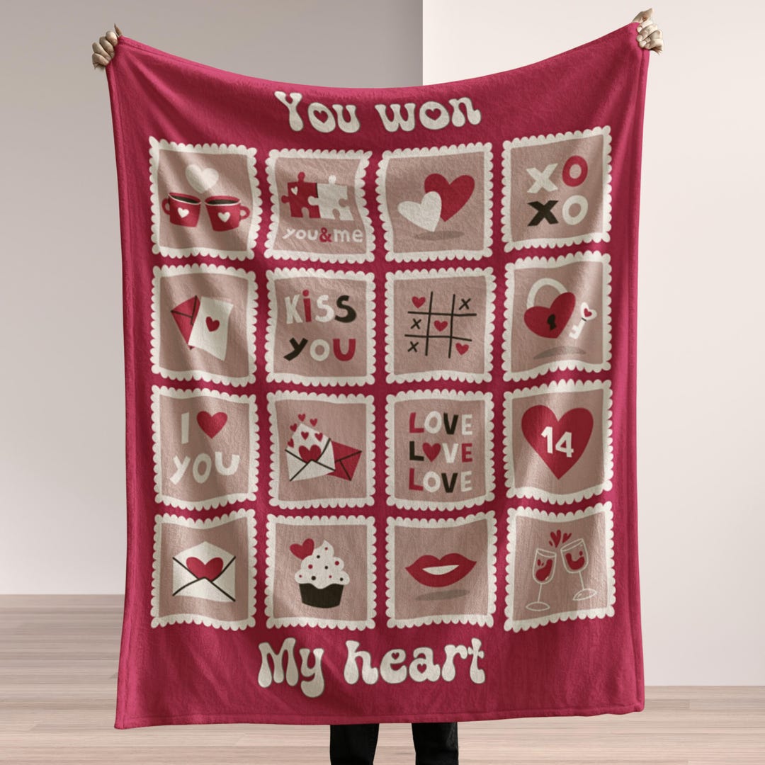 Valentines Day Blanket Plush ,gift for Couples, Lovers, Anniversary ...