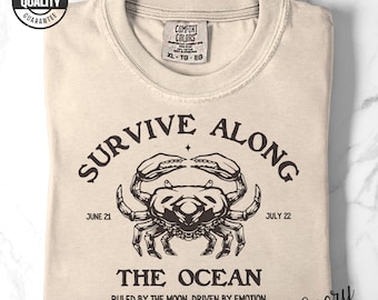 Vintage cancer Zodiac T-Shirt, cancer Celestial T-Shirt, Horoscope,Cancer Zodiac Sign t shirt, water sign clothing, aesthetic astrology tee