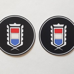 Due (2) adesivi con emblema del pulsante del clacson Ford/Mercury di fine anni '70-inizio anni '80