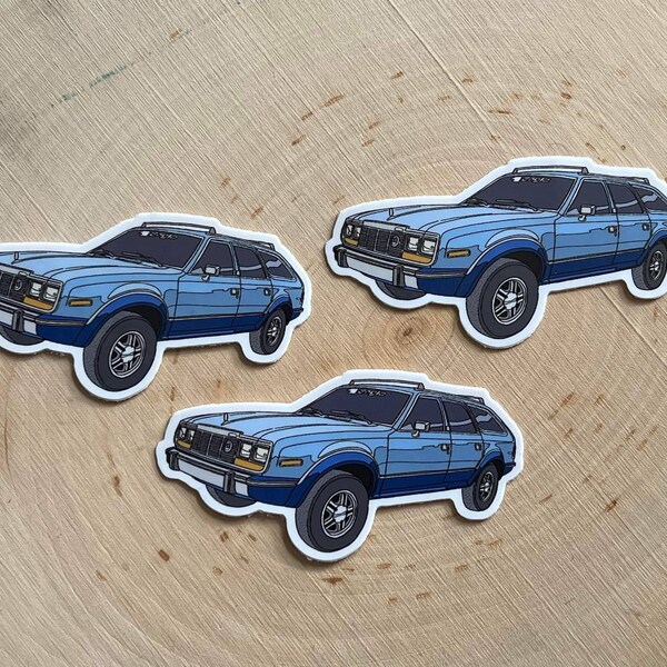 Two-tone Blue 1981-1984 AMC  American Motors Eagle Station Wagon Sticker