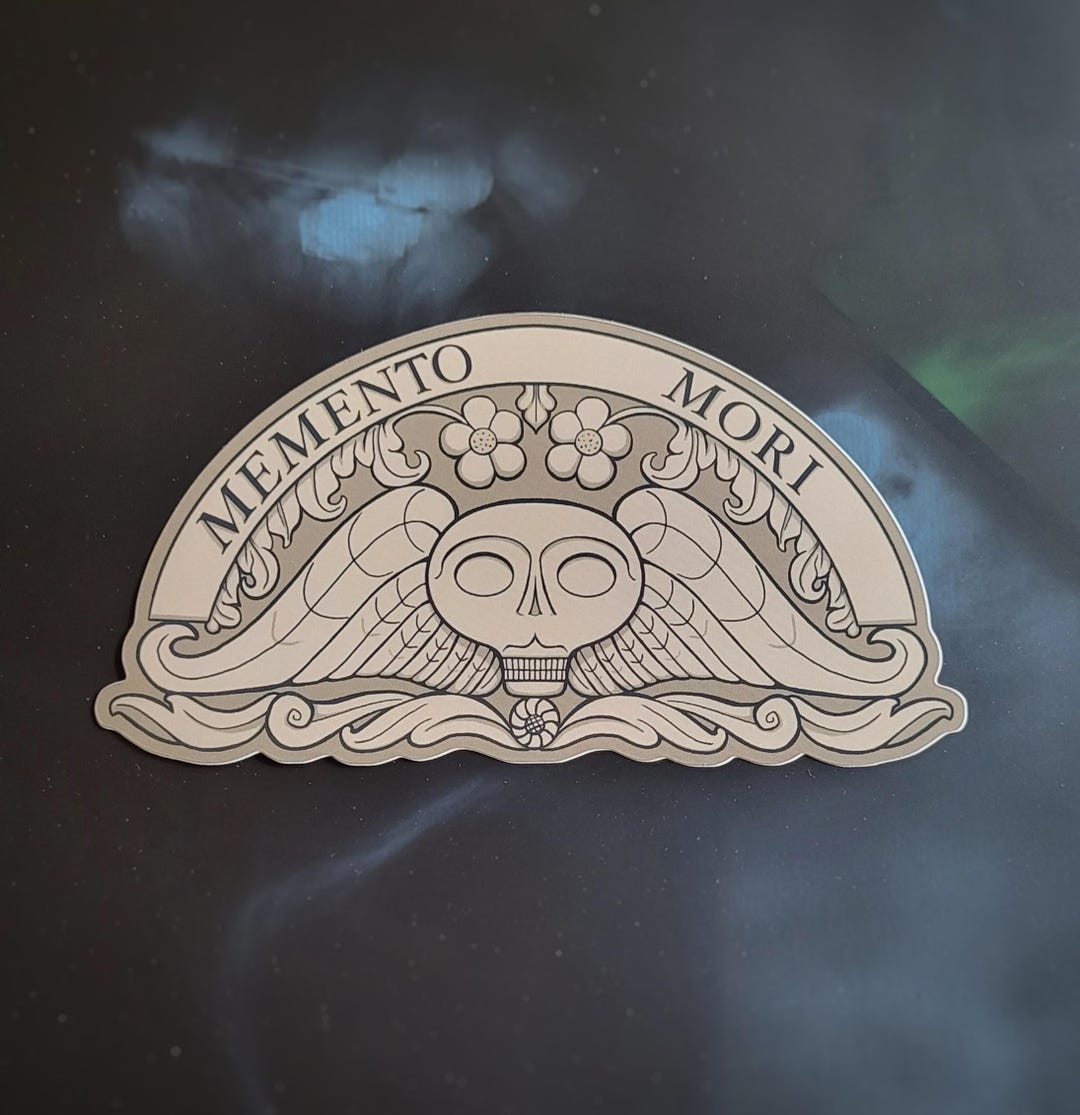 Memento Mori Tombstone Sticker - Etsy