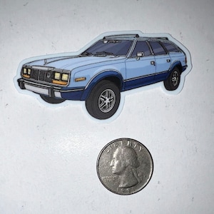 Two-tone Blue 1981-1984 AMC  American Motors Eagle Station Wagon Sticker