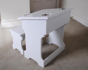 Houston and surrounding areas only - Child's Flip Top Desk and Stool