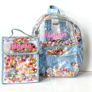 SALE | Personalized Little Letters Confetti Backpack & Lunchbox Set | Backpack Set for Girls | Back to School | Little Letter Collection