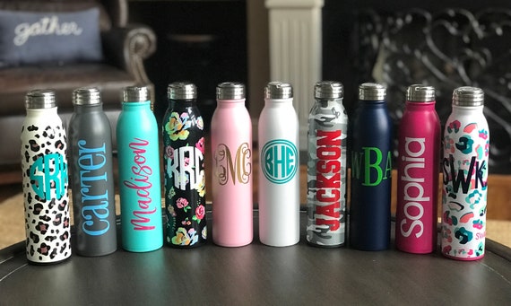 NEW Personalized Swig 20oz Water Bottles for All Ages 10 Assorted  Colors/patterns School/sports/exercise Water Bottle 