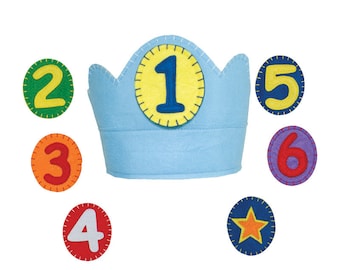 Personalized Boy Yearly Birthday Crown