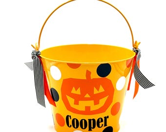 ヴィンテージ ジャック・オー・ランタン ハロウィン キャンディバケツ