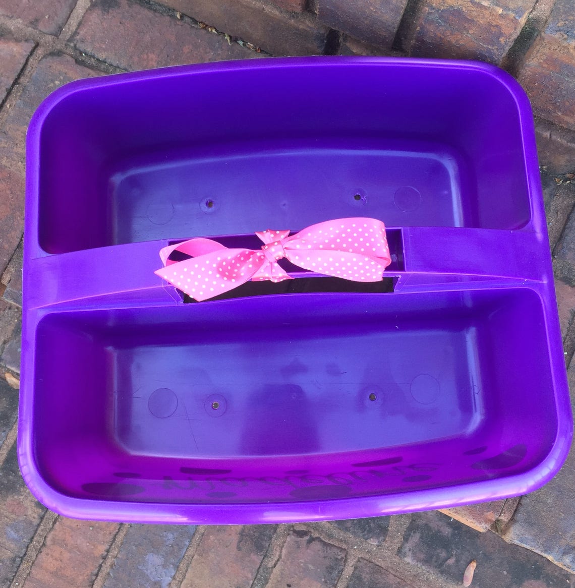 Personalized Limd Shower Caddy With Polka Dots With Initials Etsy