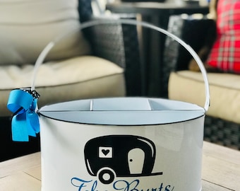 Personalized Camping /Camper Utensil Caddy; 7 Color Options; Great for entertaining, cook outs/and or craft organizer; Great Hostess Gift