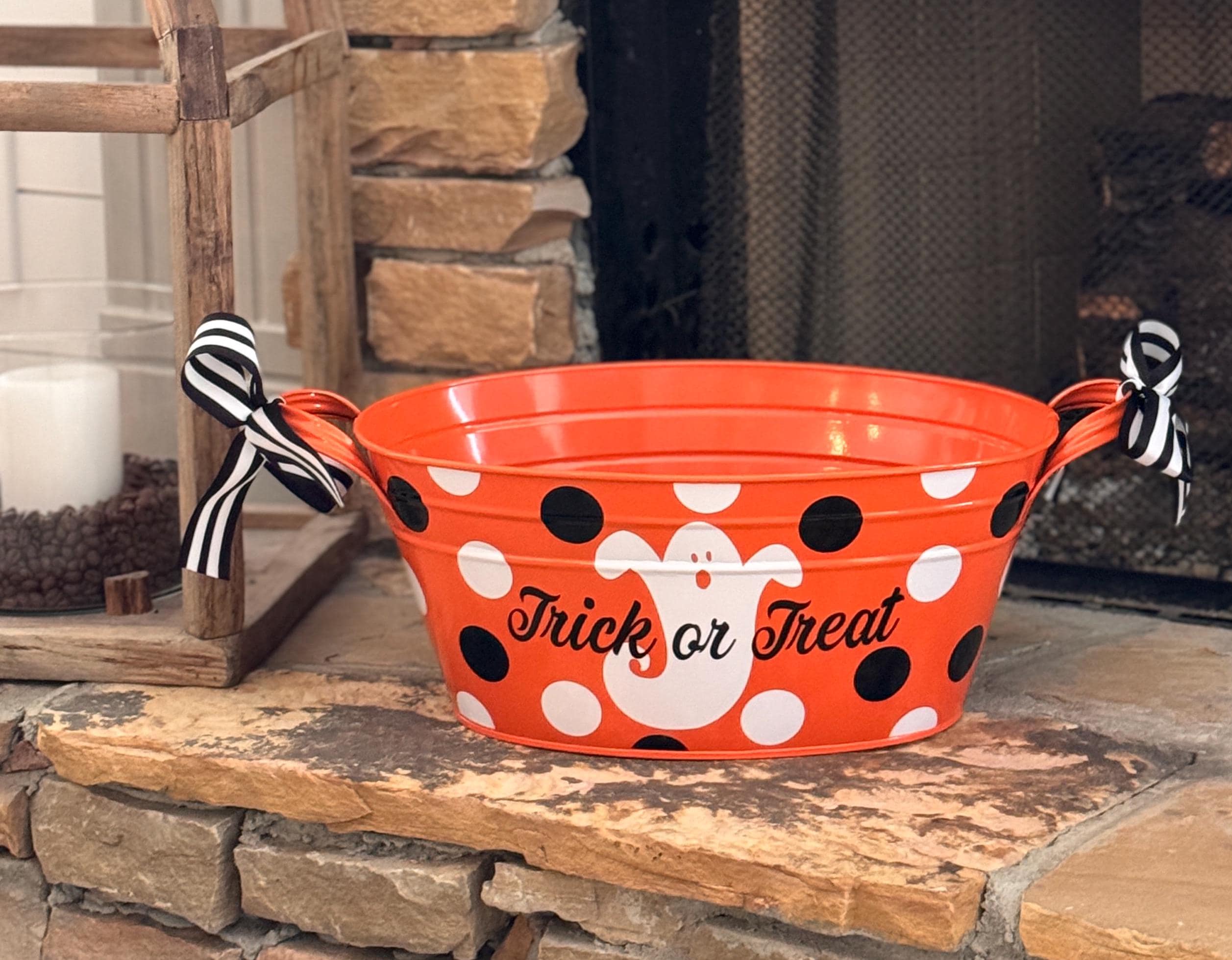 Ready to Ship Oval Halloween Bucket; Trick or Treat Large Candy Bucket; Halloween Bucket; Several Bucket Colors & Designs to Choose From