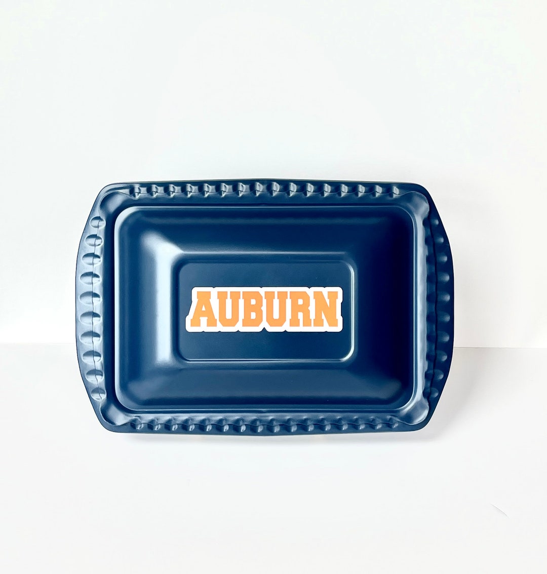 Game Day Auburn and Alabama Foil Decor Casserole Serving Carrier