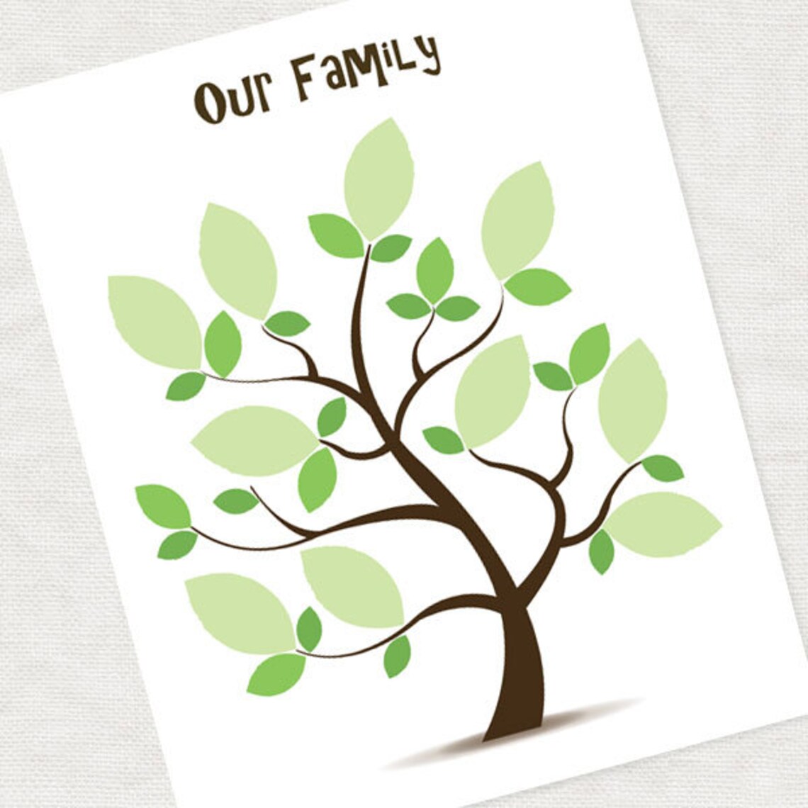 Family Tree Printable Instant Download Digital Print Diy - Etsy