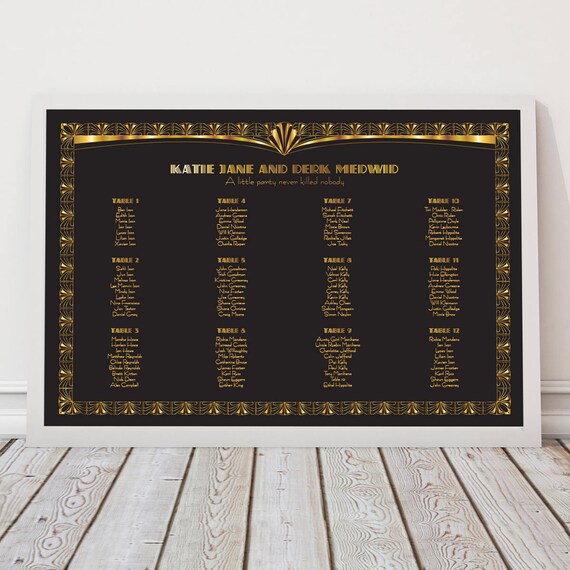 Art Deco Seating Chart