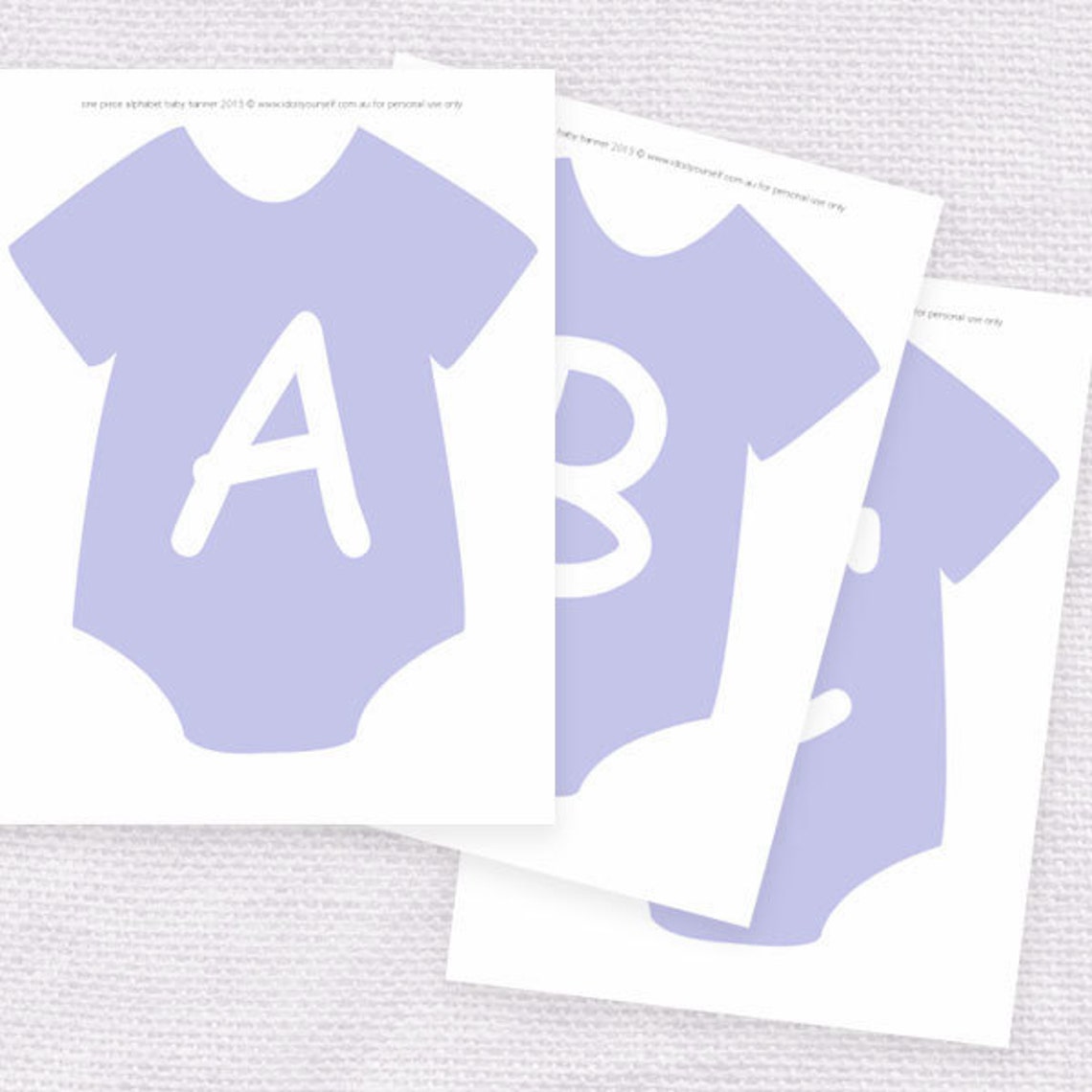 Printable Baby Shower Decorations Lavender Baby One Piece | Etsy