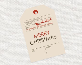 christmas gift tags printable - reindeer express - printable gift tags holiday gift tags, Christmas tags digital download Xmas tags diy file