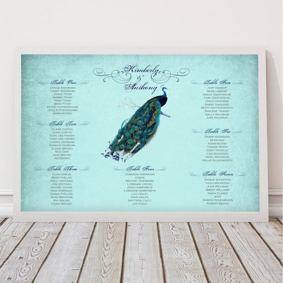 Peacock Wedding Seating Chart