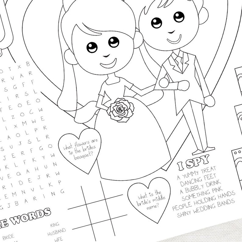 Printable Kids Wedding Activity Placemat Childrens Reception Etsy printable-kids-wedding-activity-placemat-childrens-reception-etsy
