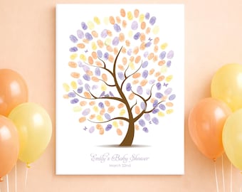Libro degli ospiti con impronte digitali per bambini – poster ricordo per baby shower