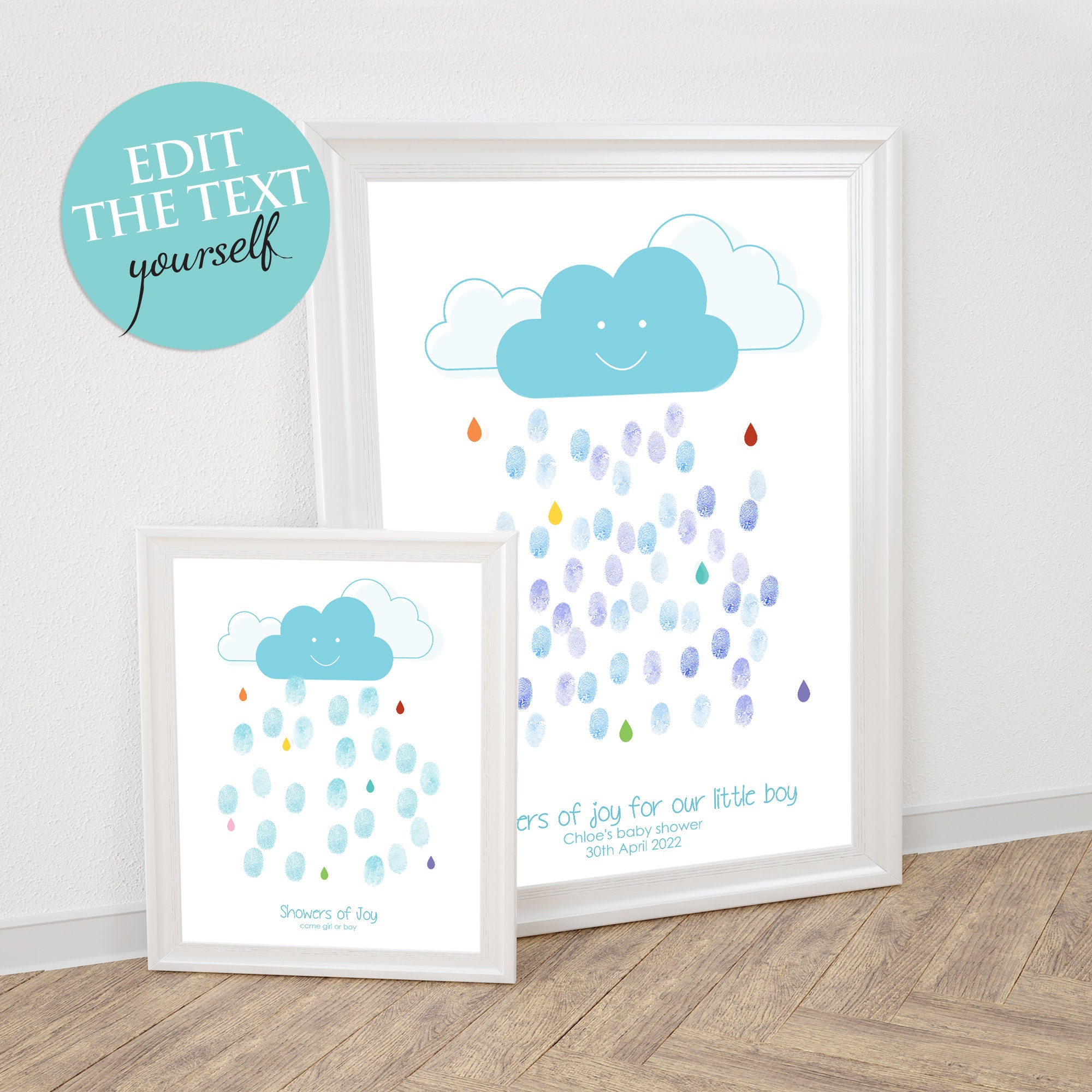 cloud-baby-shower-finger-print-keepsake-baby-shower-etsy