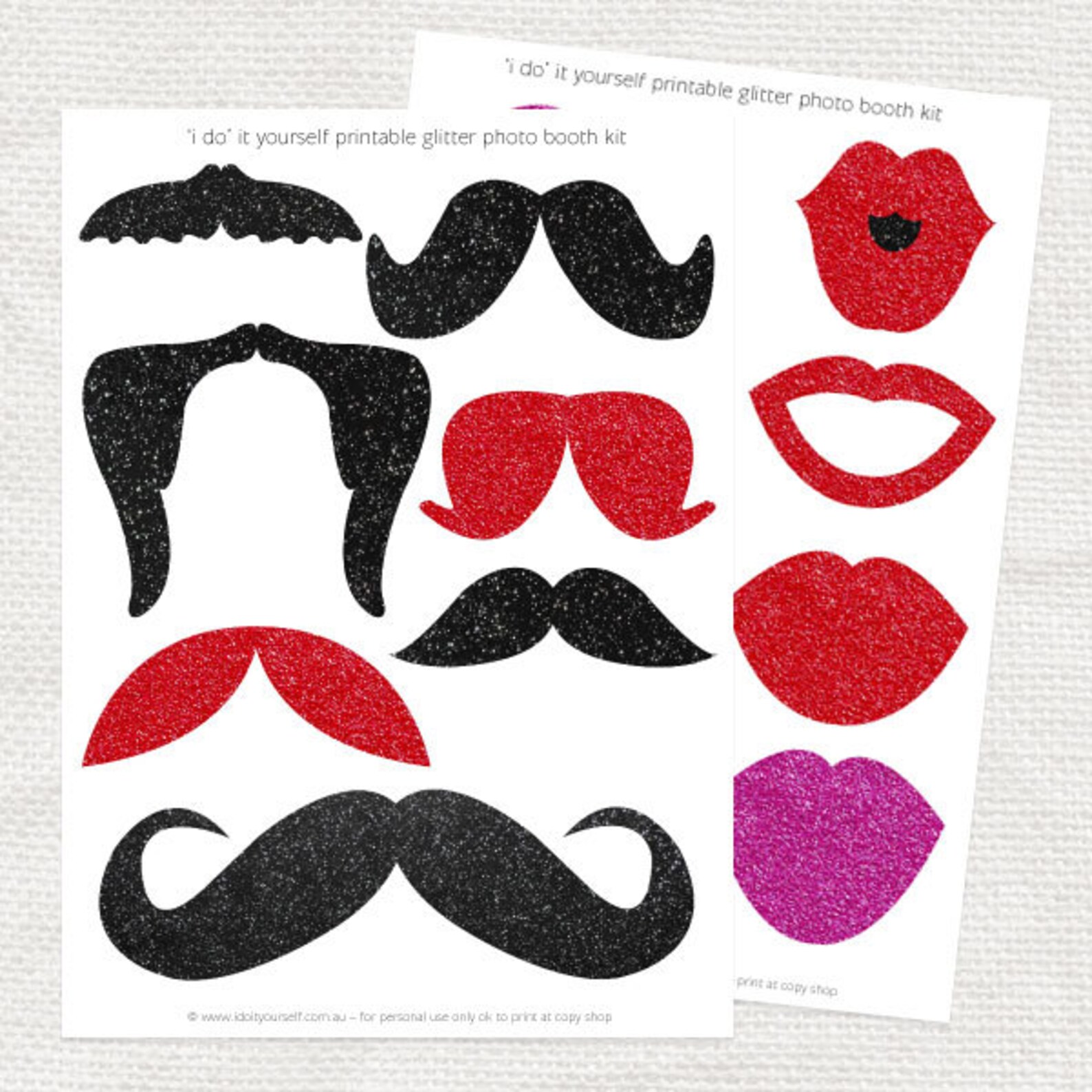 26 Printable Glitter Photo Booth Props Diy Printable File - Etsy