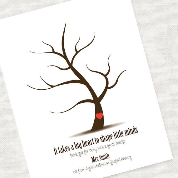Teacher Appreciation Fingerprint Tree Diy Printable End of - Etsy