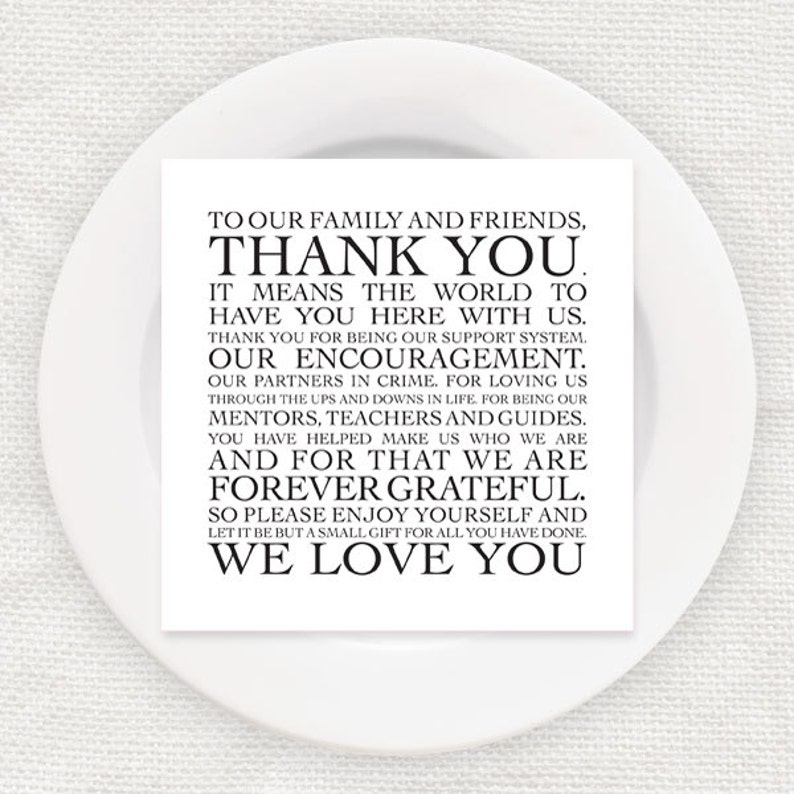 Antgiftshop 50 Floral Wedding Thank You Place Setting Cards, Wedding Favors For Guests, Thank You Table Sign, Menu Place Setting Card Notes, Placement