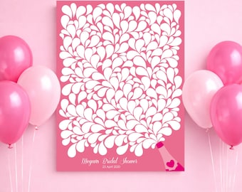 Champagne Splash Signature Guest Book – Wedding or Event Poster Alternative