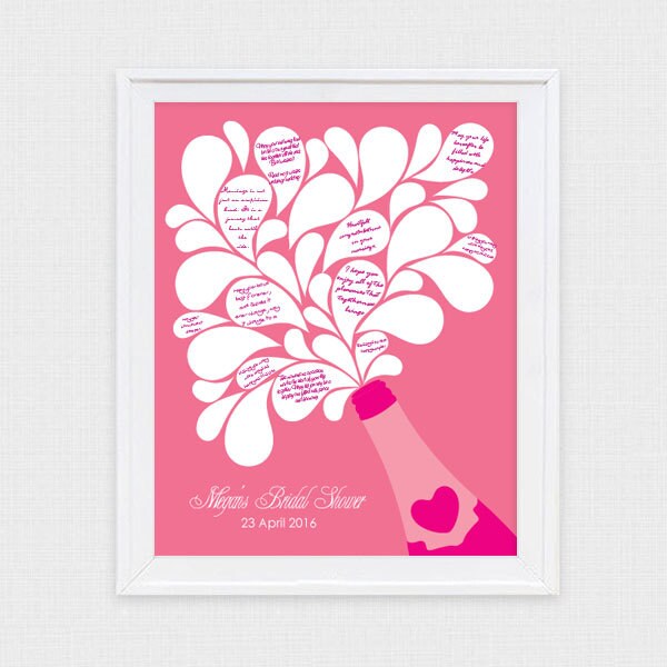 Bridal Shower Guest Book Alternative Etsy