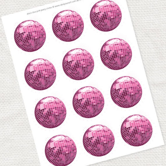 Round Disco Ball Stickers