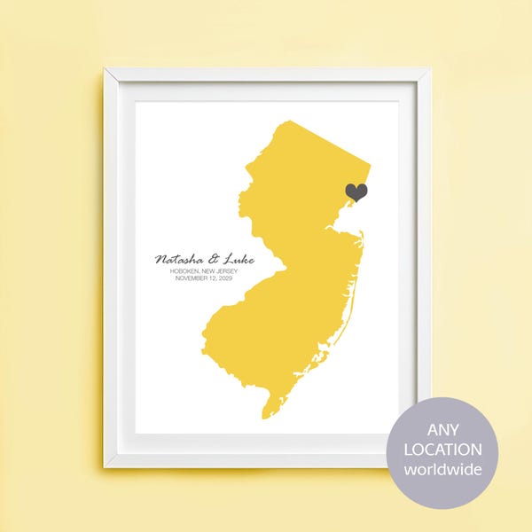Personalised Wedding Map - Customisable Keepsake for Any Location - Printable Digital File - Wedding artwork personalised gift idea