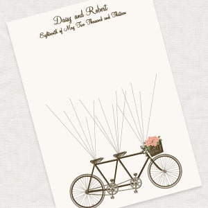 Tandem Bicycle Fingerprint Guest Book - Printable File - Thumbprint ...