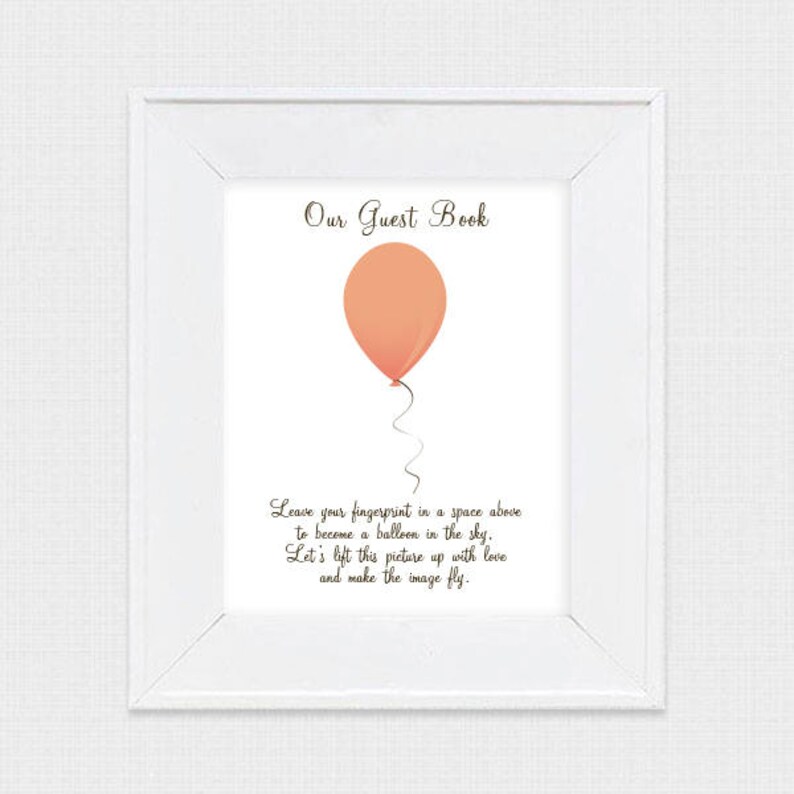 Tandem Bicycle Fingerprint Guest Book Printable File - Etsy