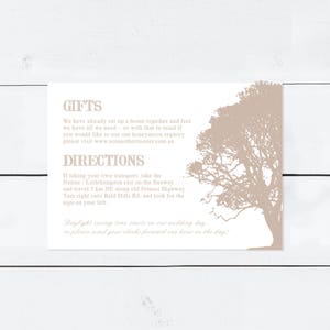 oak tree wedding invitation digital rustic woodland forest nature outdoors PRINTABLE engagement invite, elegant traditional, diy file image 3