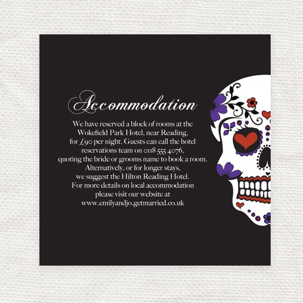 Sugar skulls wedding invitation printable file Dia de los | Etsy