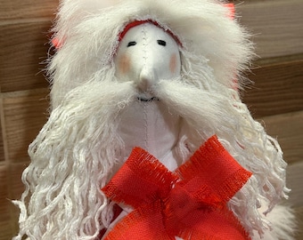 Handmade Textile Christmas Angel Doll: Holiday Decor