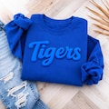 Custom Puff Print Sweatshirt, Personalized Team Name School Spirit Mascot Shirt