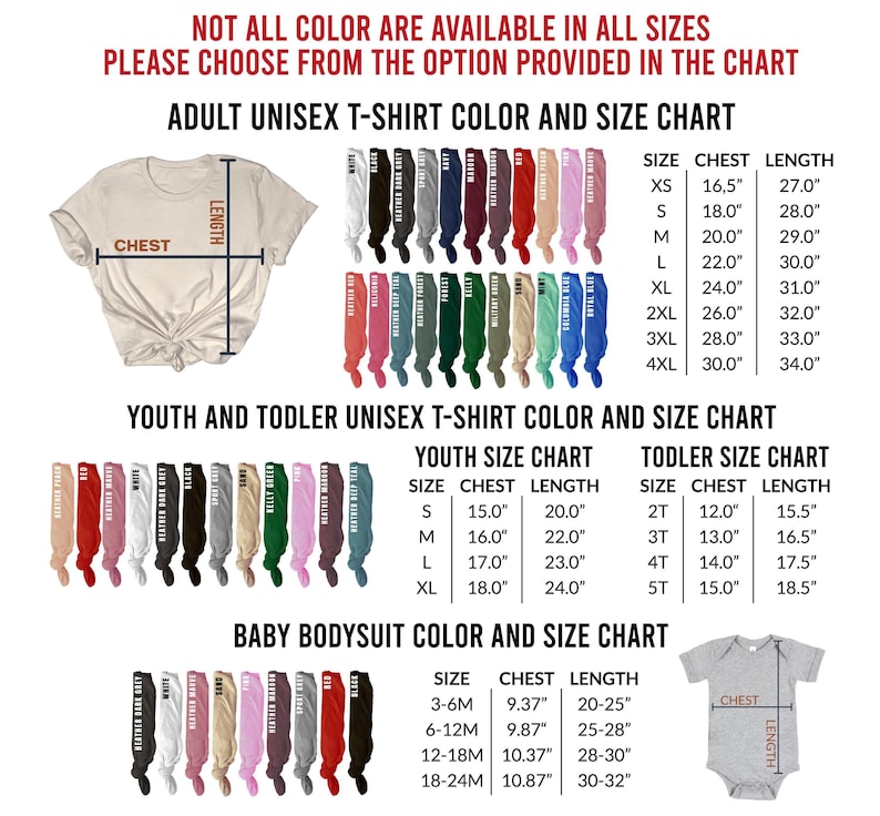 a baby boy's bodysuit and shirt sizes chart
