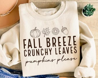 Cute Fall Season Sweatshirt: Retro Fall Vibes Shirt, Autumn Pumpkin Gift